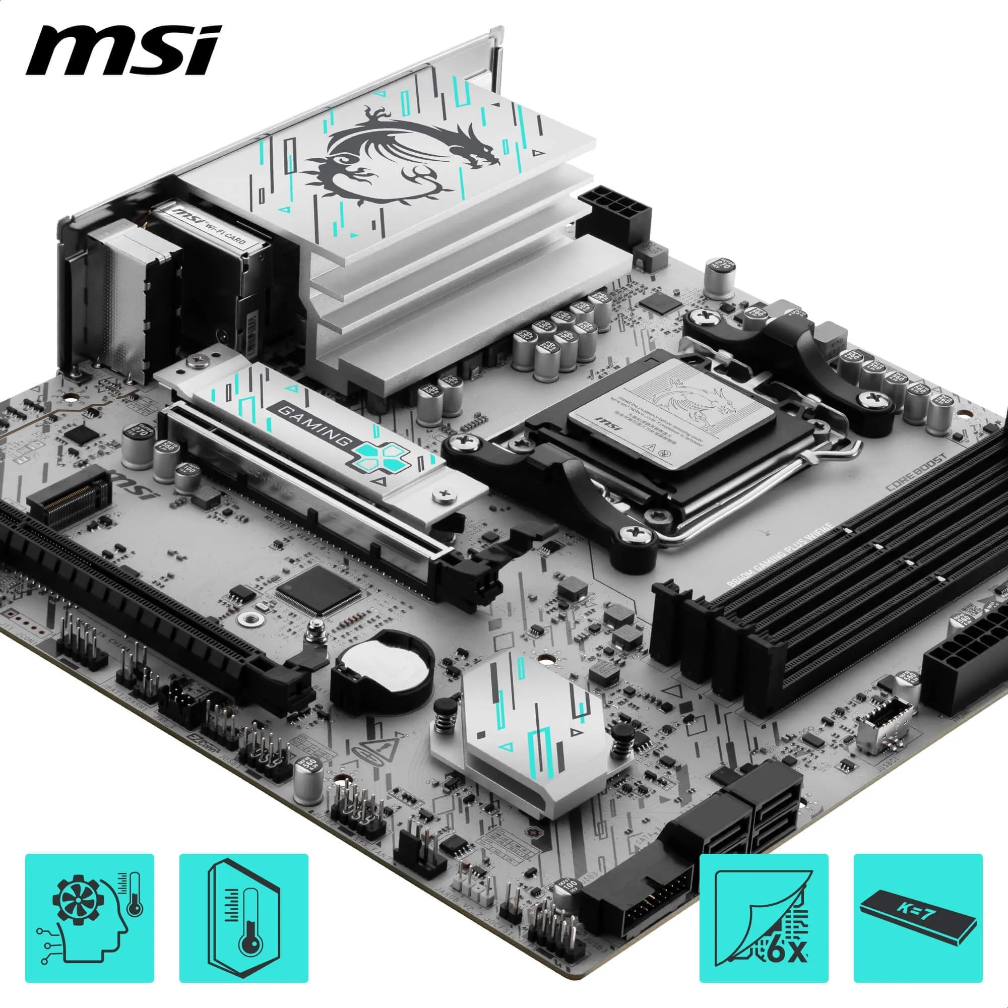 Amazon.com: MSI B840M GAMING PLUS WIFI6E Motherboard, mATX